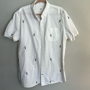 Gap Hula Girl Short Sleeve Button Up​